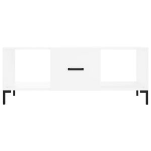 Маса за кафе, бяла, 102x50x40 см, инженерно дърво