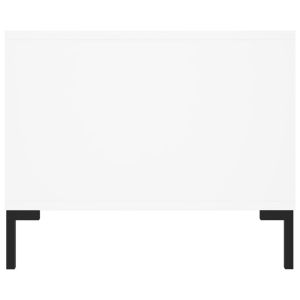 Маса за кафе, бяла, 102x50x40 см, инженерно дърво