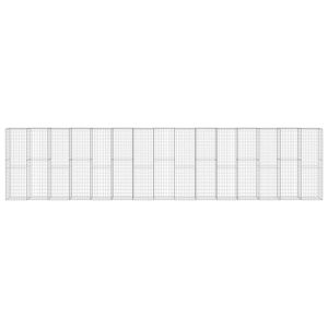 Габионна стена с капаци, поцинкована стомана, 900x50x200 см