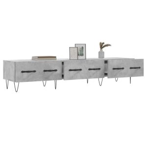 ТВ шкаф, бетонно сив, 150x36x30 см, инженерно дърво