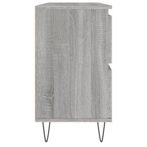 Шкаф за баня, сив сонома, 80x33x60 см, инженерно дърво