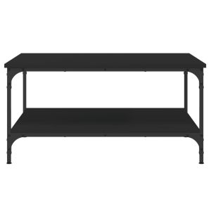 Кафе маса, черна, 80x80x40 см, инженерно дърво