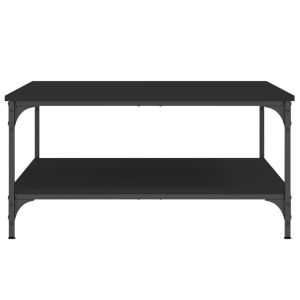 Кафе маса, черна, 80x80x40 см, инженерно дърво