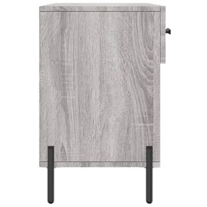 Пейка за обувки, сив сонома, 102x35x55 см, инженерно дърво