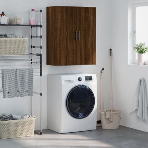 Стенен шкаф кафяв дъб 69,5x34x90 см