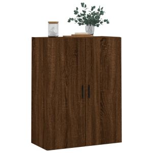 Стенен шкаф кафяв дъб 69,5x34x90 см