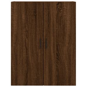 Стенен шкаф кафяв дъб 69,5x34x90 см