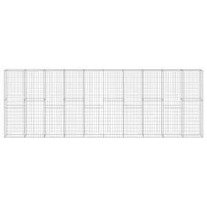 Габионна стена с капаци, поцинкована стомана, 600х30х200 см