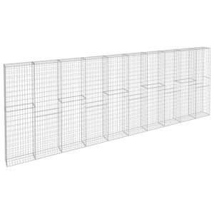 Габионна стена с капаци, поцинкована стомана, 600х30х200 см
