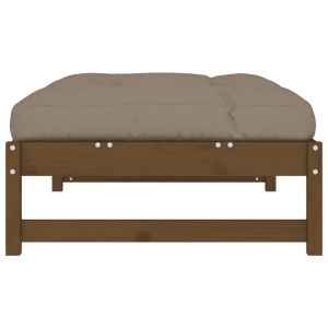 Градинска табуретка, меденокафява, 120x80 см, бор масив