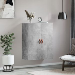 Стенен шкаф бетонно сив 69,5x34x90 см