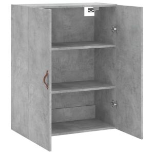 Стенен шкаф бетонно сив 69,5x34x90 см