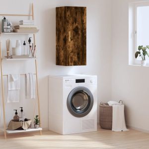 Стенен шкаф опушен дъб 34,5x34x90 см