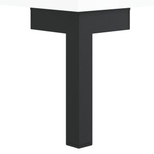 Сайдборд, бял гланц, 34,5x34x90 см, инженерно дърво