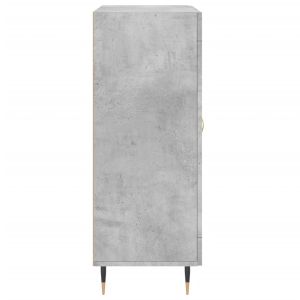 Сайдборд, бетонно сив, 69,5x34x90 см, инженерно дърво