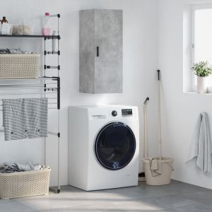 Стенен шкаф бетонно сив 34,5x34x90 см