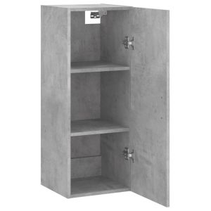 Стенен шкаф бетонно сив 34,5x34x90 см