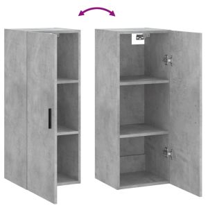 Стенен шкаф бетонно сив 34,5x34x90 см