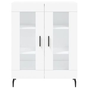 Сайдборд, бял, 69,5x34x90 см, инженерно дърво