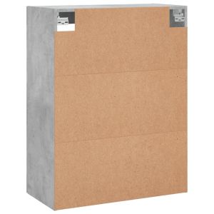 Стенен шкаф бетонно сив 69,5x34x90 см