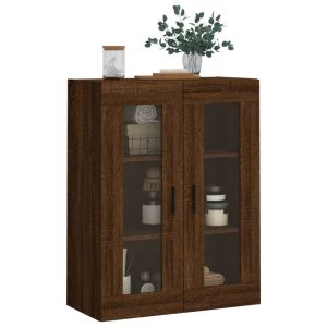 Стенен шкаф кафяв дъб 69,5x34x90 см
