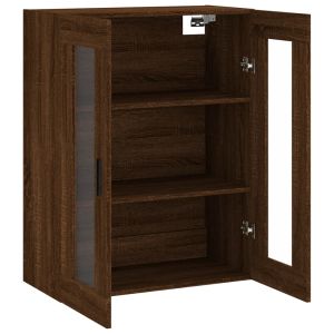 Стенен шкаф кафяв дъб 69,5x34x90 см