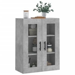 Стенен шкаф бетонно сив 69,5x34x90 см