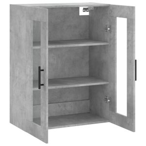 Стенен шкаф бетонно сив 69,5x34x90 см