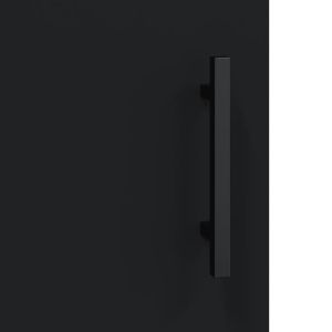 Стенен шкаф черен 69,5x34x90 см