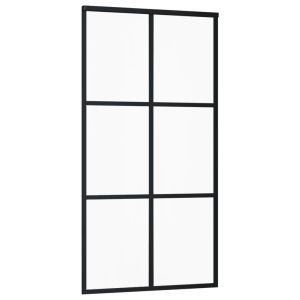 Плъзгаща се врата с механизъм ESG стъкло и алуминий 102x205 см