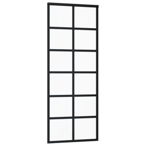 Плъзгаща се врата с механизъм, ESG стъкло и алуминий, 76x205 см