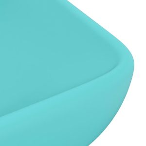 Луксозна правоъгълна мивка мат светлозелено 71x38 см керамика