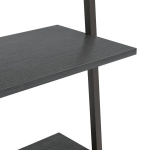 Етажерка стълба с 5 рафта черна 64x34x185,5 см