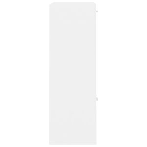 Шкаф за съхранение, бял, 60x29,5x90 см, инженерно дърво