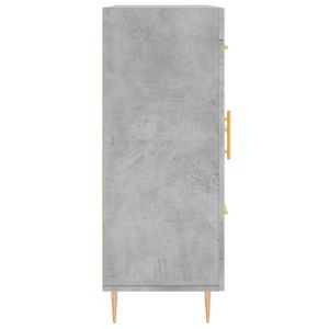 Сайдборд, бетонно сив, 69,5x34x90 см, инженерно дърво