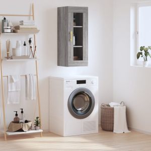 Стенен шкаф сив сонома 34,5x34x90 см