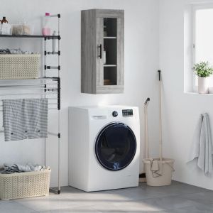 Стенен шкаф сив сонома 34,5x34x90 см