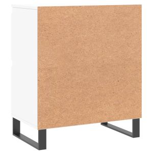 Сайдборд, бял, 60x35x70 см, инженерно дърво