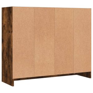 Бюфет опушен дъб 91x28x75 см инженерно дърво