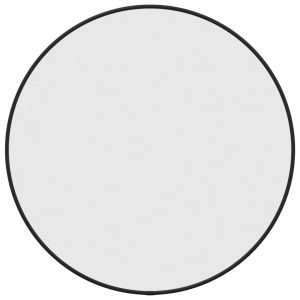 Стенно огледало черно Ø 50 см кръгло