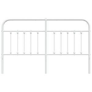 Метална резервна табла за легло, бяла, 160 см