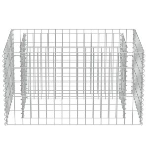 Габион повдигната леха, поцинкована стомана, 90x50x50 cм