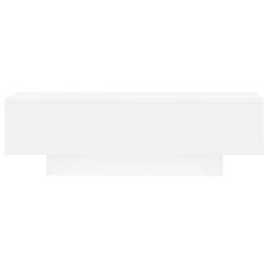 Кафе маса, бяла, 100x49,5x31 см, инженерно дърво