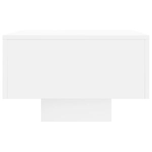 Кафе маса, бяла, 100x49,5x31 см, инженерно дърво