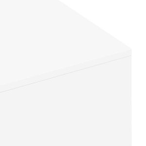 Кафе маса, бяла, 100x49,5x31 см, инженерно дърво