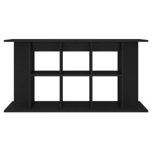 Поставка за аквариум, черна, 120x40x60 см, инженерно дърво