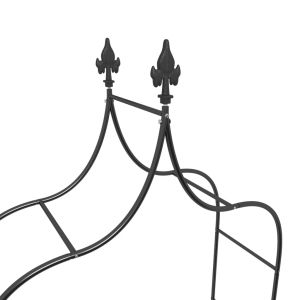 Градински арки, 2 бр, черни, 120x38x260 см, стомана