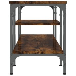 ТB шкаф, опушен дъб, 121x35x45 см, инженерно дърво и желязо