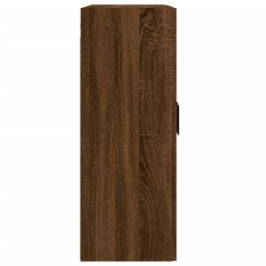Стенен шкаф кафяв дъб 69,5x34x90 см инженерно дърво