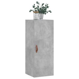 Стенен шкаф бетонно сив 34,5x34x90 см